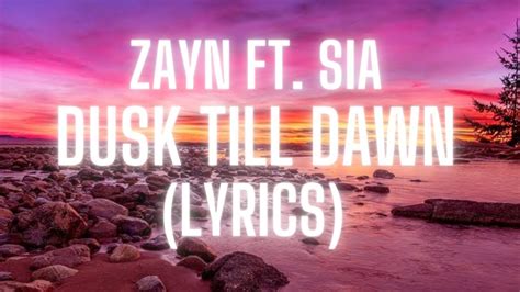 lyrics of dusk till dawn